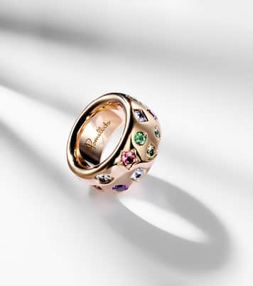 Bague Iconica Large en or rose 18 ct et pierres précieuses | Pomellato