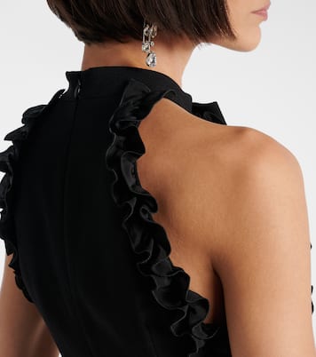 Bow-detail wool-blend crêpe minidress | Alessandra Rich