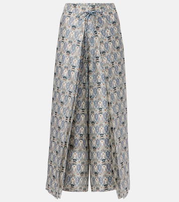 Maynard silk shantung wide-leg pants | Loro Piana