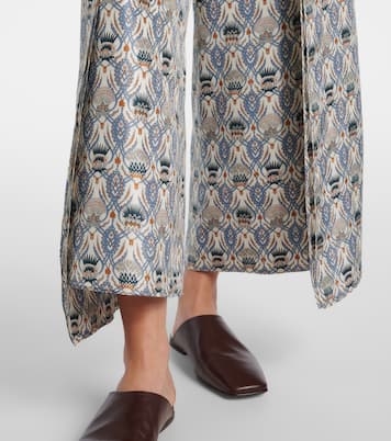 Maynard silk shantung wide-leg pants | Loro Piana