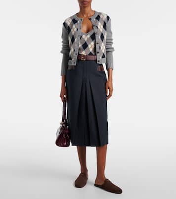 Argyle cashmere cardigan | Prada