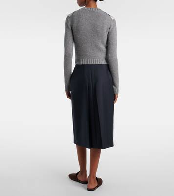 Argyle cashmere cardigan | Prada
