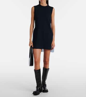 Vestido corto de jersey de algodón | Sacai