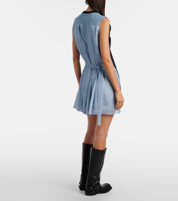 Vestido corto de jersey de algodón | Sacai