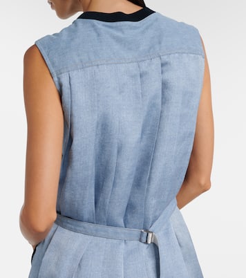 Vestido corto de jersey de algodón | Sacai