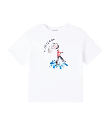 T-shirt in jersey di cotone con stampa | Burberry Kids