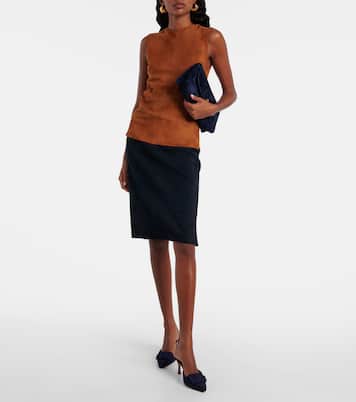 Gin suede pencil skirt | Stouls