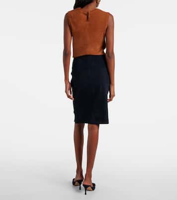 Gin suede pencil skirt | Stouls