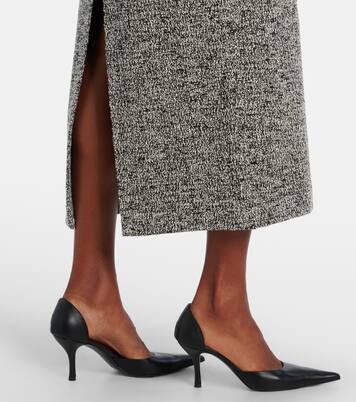 Vestido largo de tweed en mezcla de algodón | Oscar de la Renta