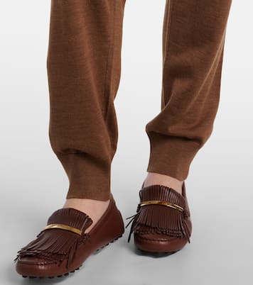 Knitted virgin wool straight-leg pants | Tod's