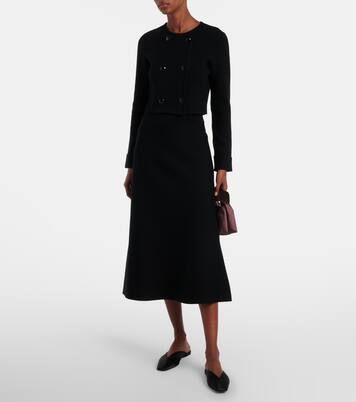 Sharp Ambition wool-blend midi skirt | Dorothee Schumacher