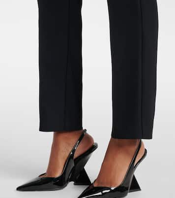 Pantalones slim Relate de satén con peplum | Maticevski