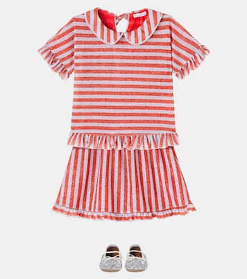 Striped lamé top | Oséree Kids