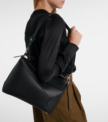 Puzzle Edge Medium leather tote bag | Loewe