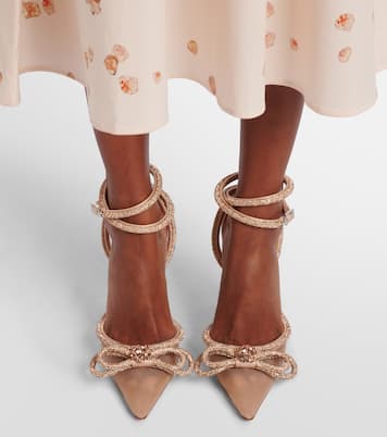 Double Bow 110 mesh slingback pumps | Mach & Mach