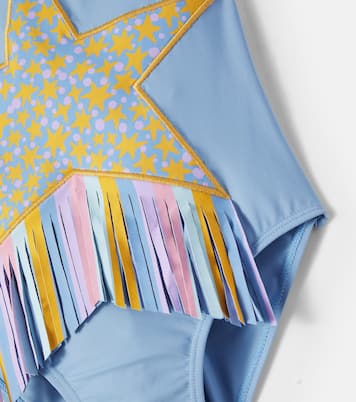 Fringed embroidered swimsuit | Stella McCartney Kids