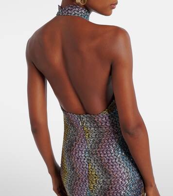 Vestido de fiesta de lamé con aberturas y lentejuelas | Missoni