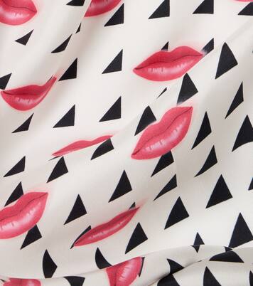 Printed silk twill scarf | Prada