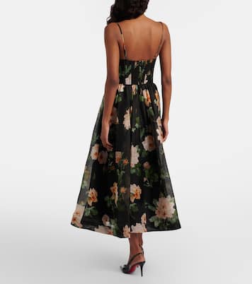 Luna linen and silk organza bustier dress | Zimmermann