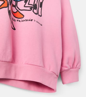 Dog Friendship 프린트 코튼 플리스 스웨트셔츠 | Bobo Choses