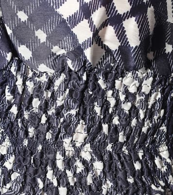 Top Megan a quadri in lino e seta | Rixo