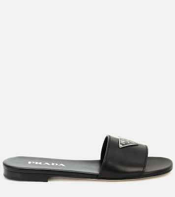 Leather slides | Prada