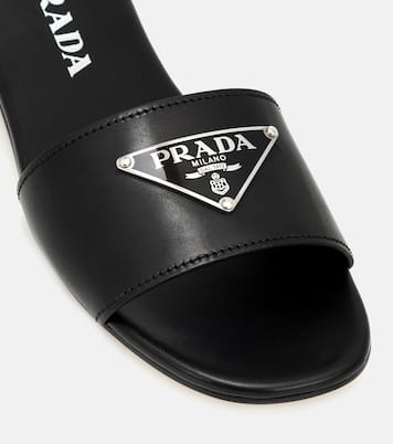 Leather slides | Prada