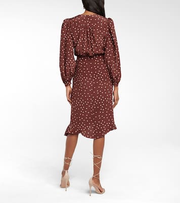 Geography Of Life polka-dot crêpe wrap dress | Johanna Ortiz