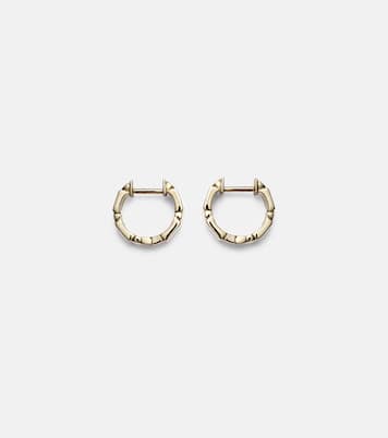Boucles d’oreilles Huggie en or 14 ct, diamants et émeraudes | Sydney Evan
