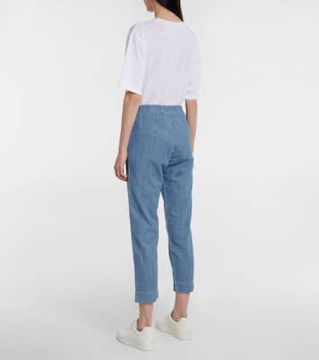 Leisure - Pantaloni cropped in cotone e lino | Max Mara