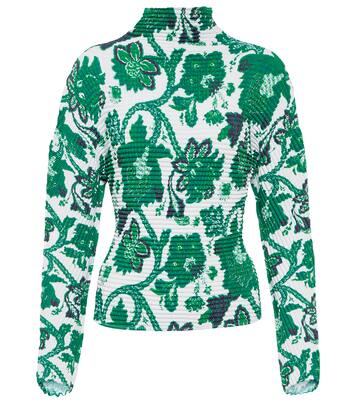 Textured floral turtleneck top | Etro