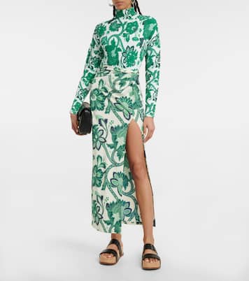 Textured floral turtleneck top | Etro