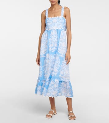 Vestido midi de algodón estampado | Juliet Dunn