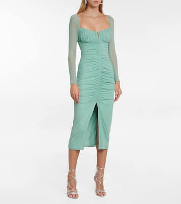 Ruched midi dress | Self-Portrait