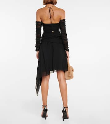 Ruched silk-blend minidress | Blumarine