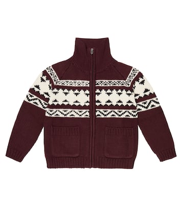 Cardigan en jacquard de coton | Il Gufo