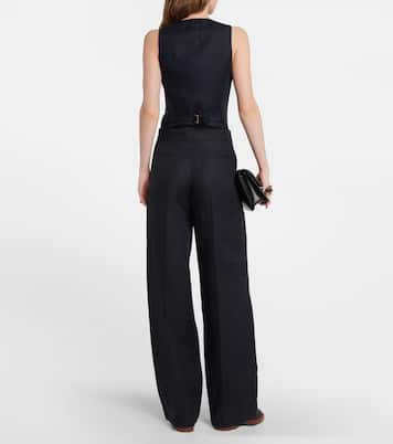 Weite Hose aus Leinen-Drill | Chloé
