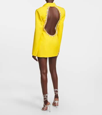 Embellished wool blazer minidress | Area