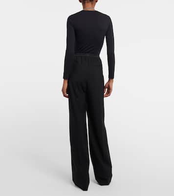 Pantaloni a gamba larga in lana | Balenciaga