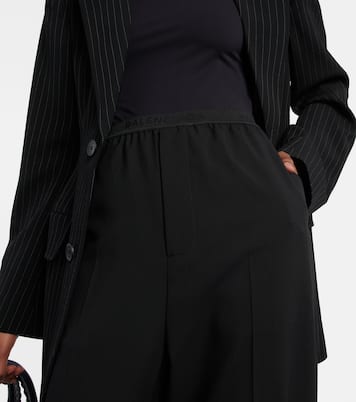 Pantaloni a gamba larga in lana | Balenciaga