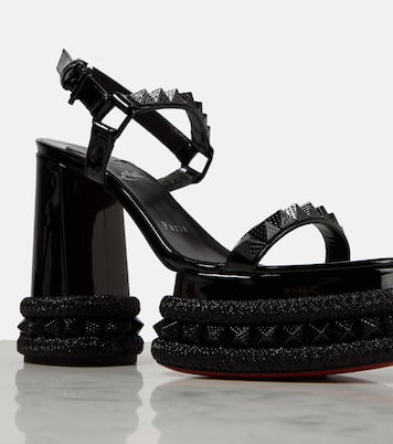 Sandali con plateau Superaclou in vernice | Christian Louboutin