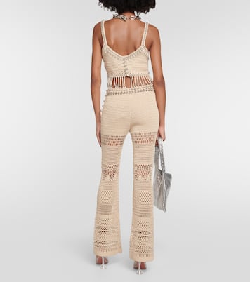 Pantaloni flared in crochet di cotone | Rabanne