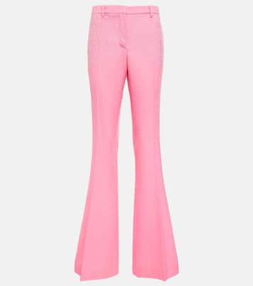 Versace Allover flared wool pants | Versace
