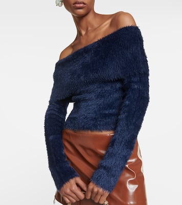 Jersey cropped con hombros descubiertos | Acne Studios