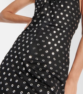 Abito midi con scollo all'americana e borchie | Alaïa