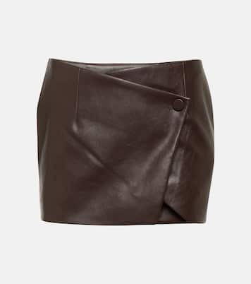 Mille faux leather wrap miniskirt | Aya Muse