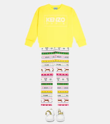 Sudadera en mezcla de algodón con logo | Kenzo Kids