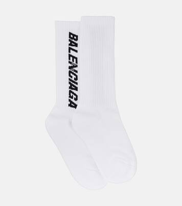 Logo cotton-blend socks | Balenciaga