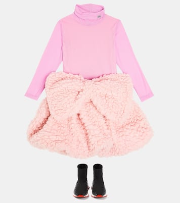 Bow-detail wool-blend skirt | Caroline Bosmans