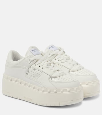 Freedots XL leather platform sneakers | Valentino Garavani